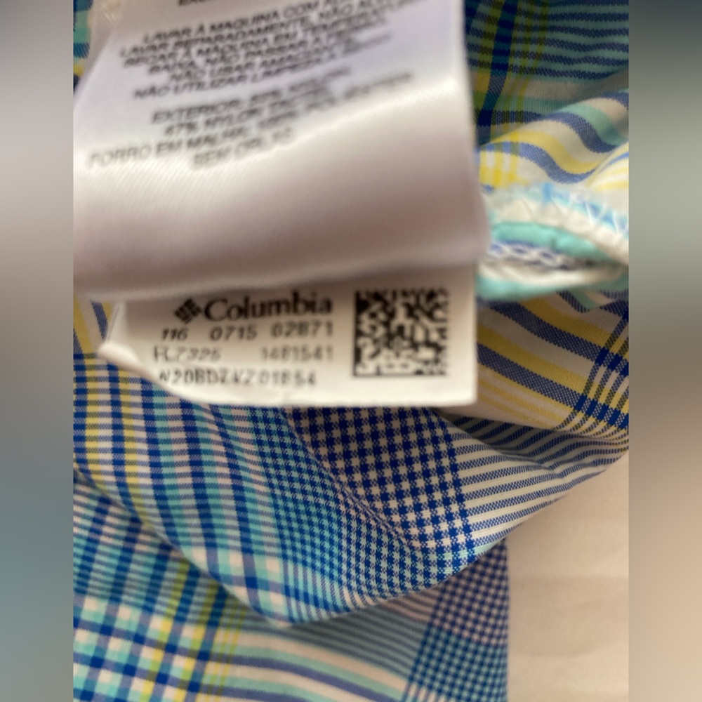 Columbia PFG Super Bahama Long Sleeve Women XL Fishing Shirt MultiColored Plaid - Picture 14 of 16